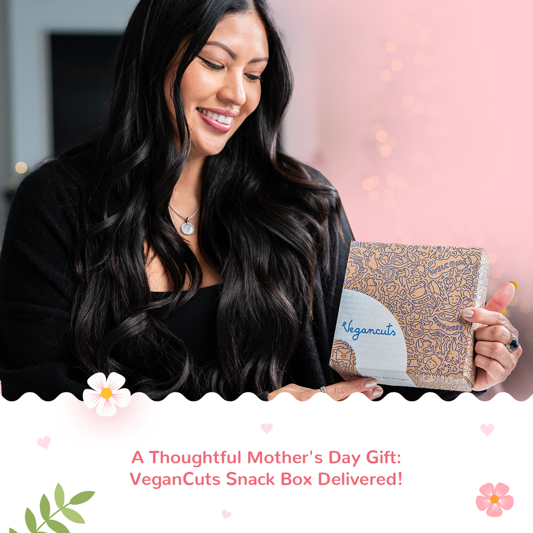 Vegan Snacks Gift Box - Mother' Day Gift Vegan Snack Box Gift for Women - Healthy Cruelty Free Variety of Vegan Snacks - Thoughtful Gift for Women