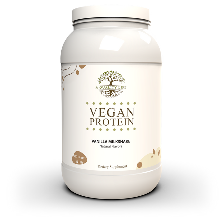 Vegan Protein Vanilla Milkshake by A Quality Life Nutrition