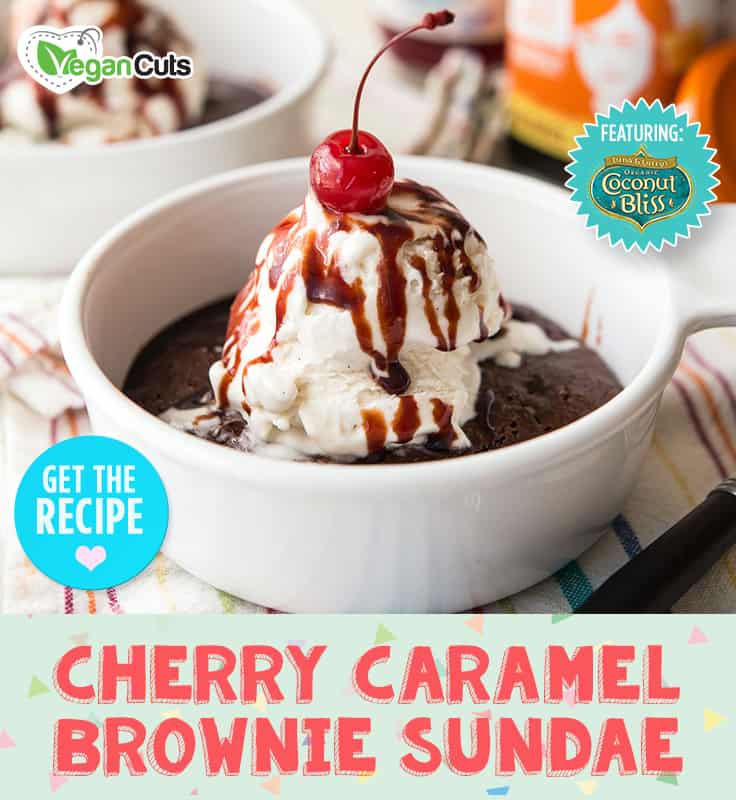 Cherry Caramel Brownie Sundae