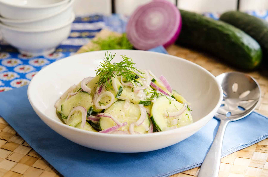 Cucumber Tahini Dill Salad