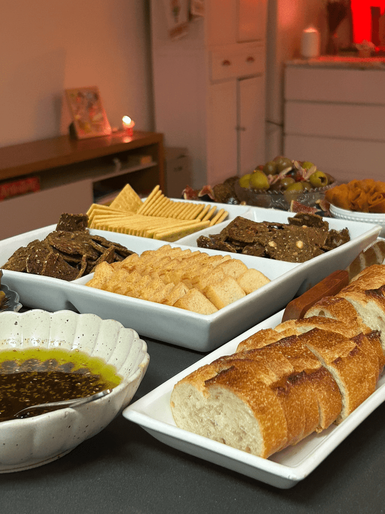 a plant-based holiday snack board