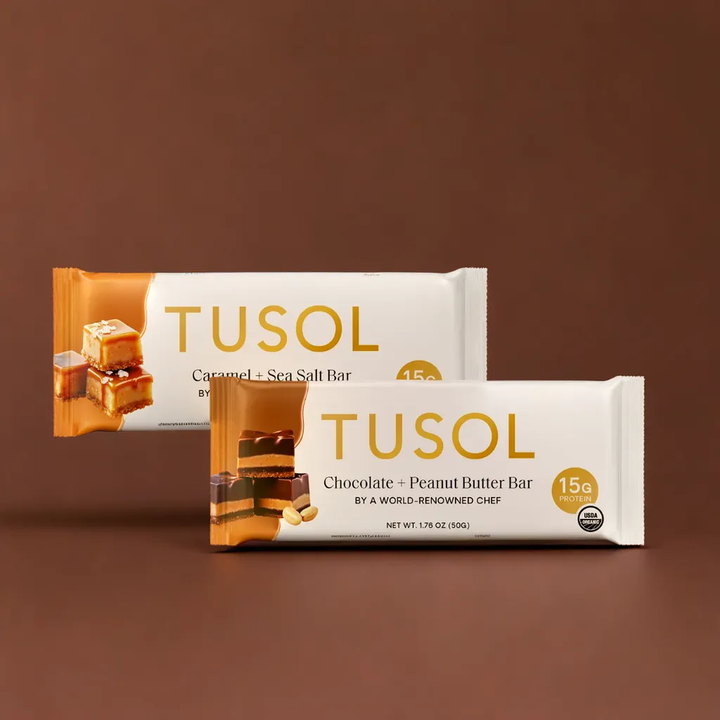 Organic Protein Bars (32 Pack Assorted) by TUSOL Wellness