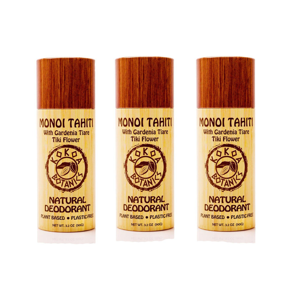 MONOI TAHITI – Natural Deodorant - Plastic Free - Aluminum-Free - 3.2 oz - kokoabotanics