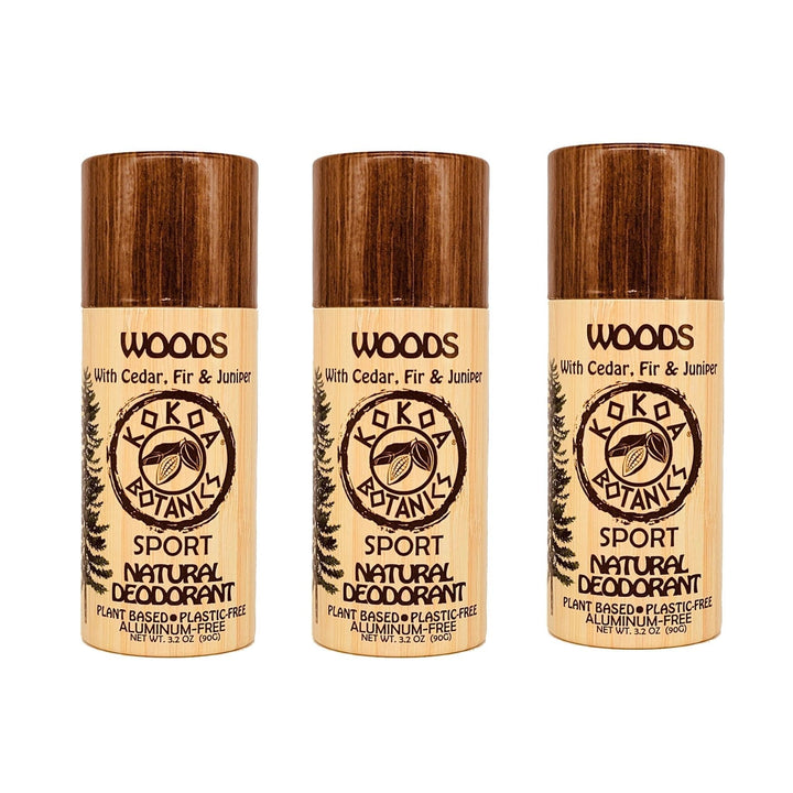3 Pack Natural Deodorant - Choose Your Variety - Aluminum-Free by Kokoa Botanics