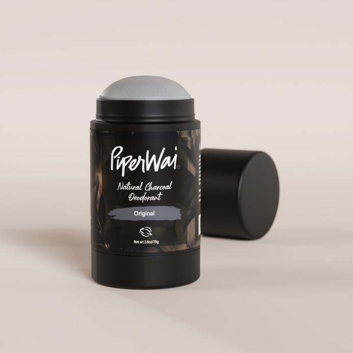 Natural Deodorant Stick without Aluminum, Activated Charcoal by PiperWai Natural Deodorant