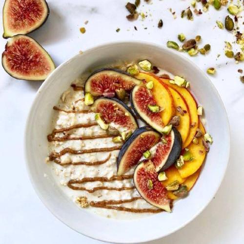Oat Haus Original Granola Butter Yogurt Bowl with Figs & Peaches