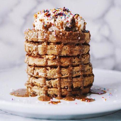 Oat Haus Original Granola Butter Funfetti Waffle Stack