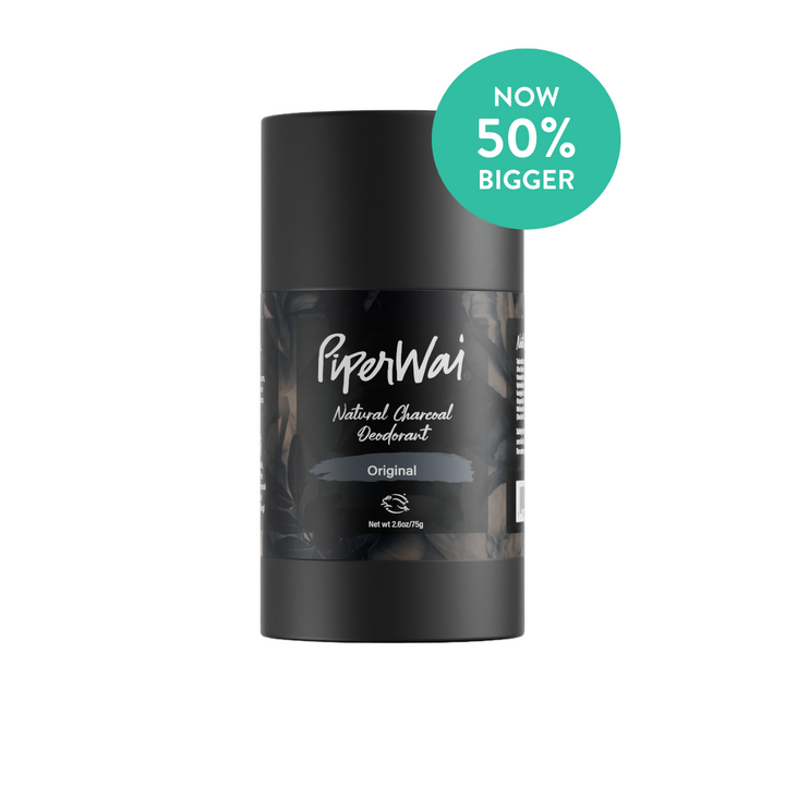 Natural Deodorant Stick without Aluminum, Activated Charcoal by PiperWai Natural Deodorant