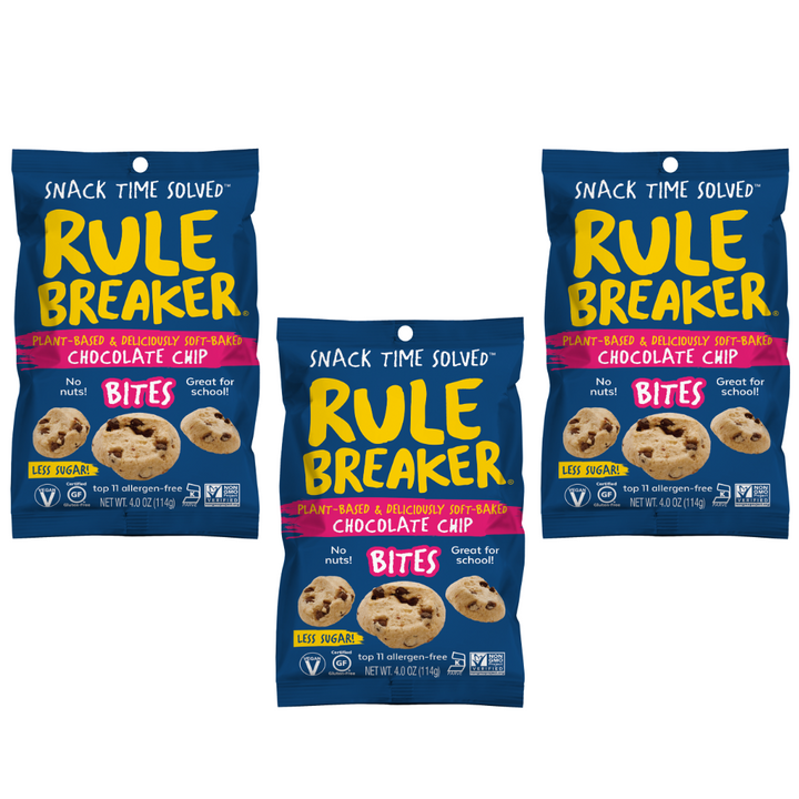 3 Pack of Chocolate Chunk Blondie Bites (MINIMUM PURCHASE: FOUR BAGS-ANY FLAVOR COMBO) | Rule Breaker Snacks