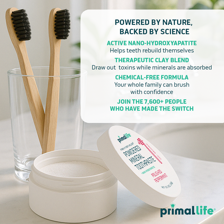 Toothpowder /  Powdered Mineral Toothpaste by Primal Life Organic II LLC