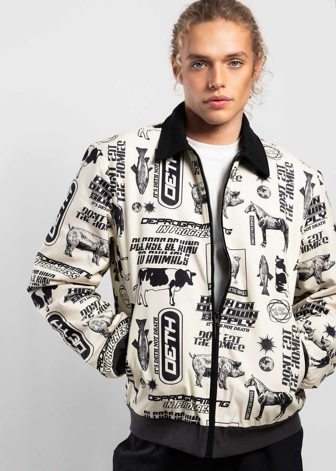 DETH Animal Print Bomber Jacket by Don't Eat The Homies