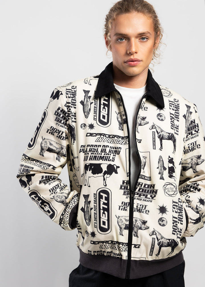 DETH Animal Print Bomber Jacket by Don't Eat The Homies