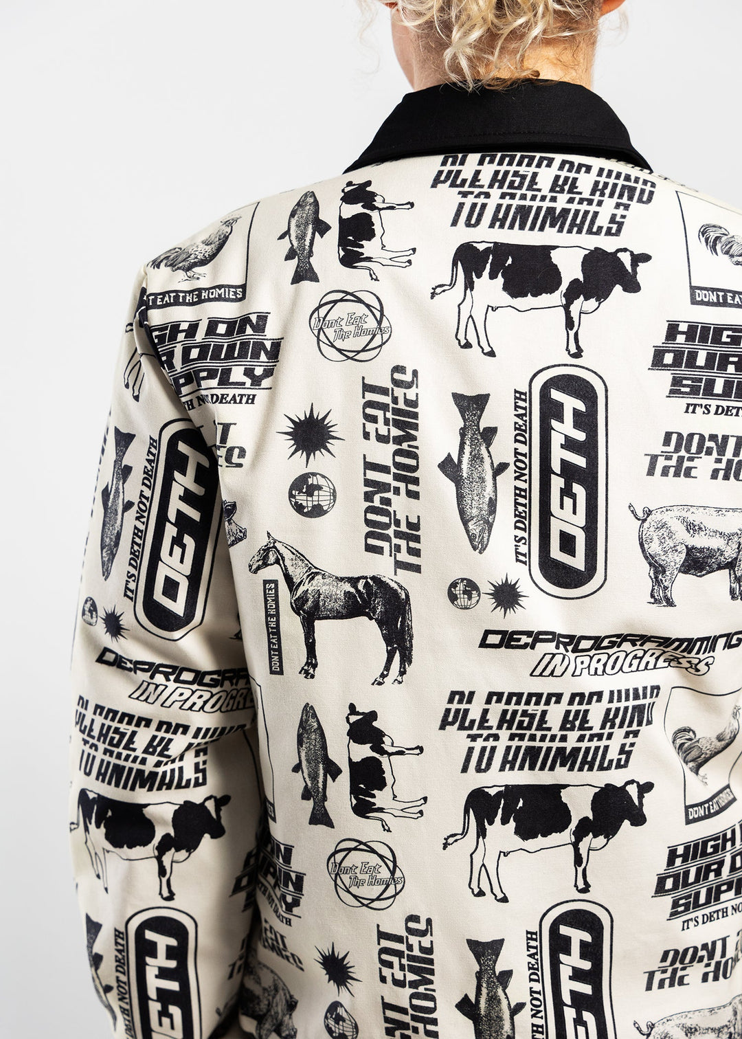 DETH Animal Print Bomber Jacket by Don't Eat The Homies