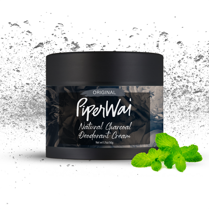 Natural Deodorant Cream without Aluminum, Activated Charcoal by PiperWai Natural Deodorant