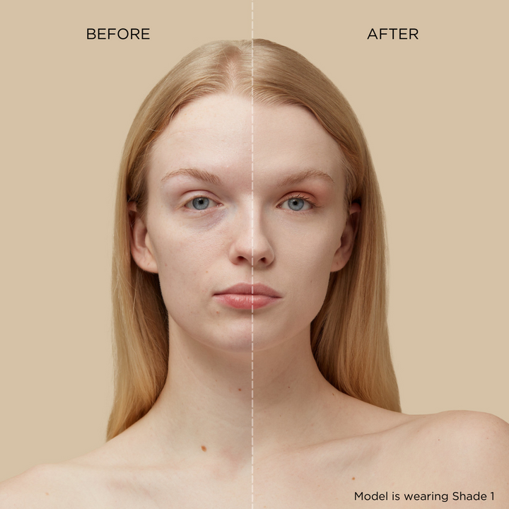 SKIN PERFECTOR HYRATING TINT BEFORE AND AFTER SHADE 1