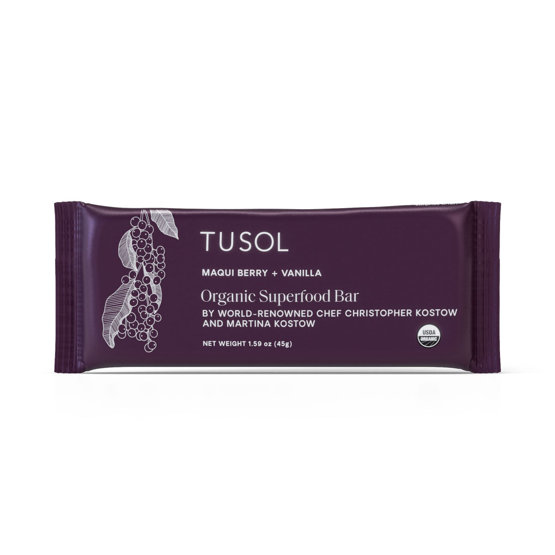 Maqui Berry + Vanilla Protein Bar (8 Pk) by TUSOL Wellness