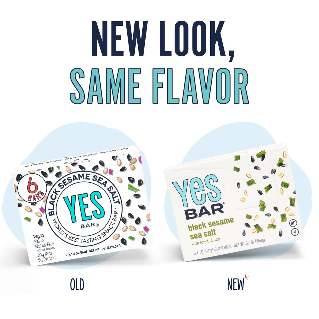 Black Sesame Sea Salt Six Pack by YES BAR®