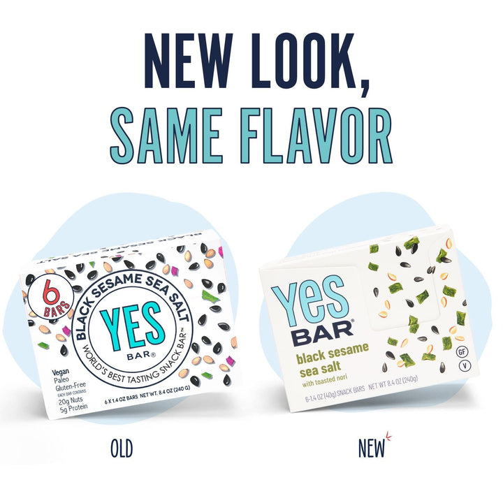 Black Sesame Sea Salt Six Pack by YES BAR®