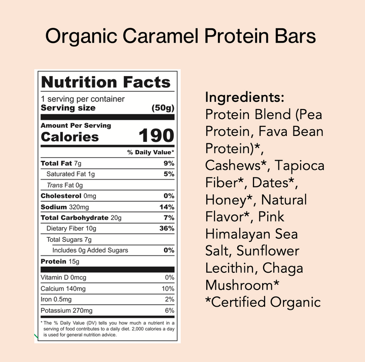 Organic Protein Bars (24 Pack Assorted) by TUSOL Wellness