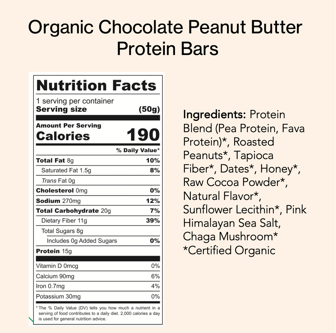 Organic Protein Bars (24 Pack Assorted) by TUSOL Wellness