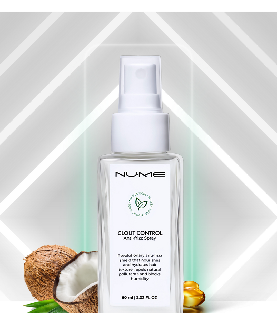 Clout Control Anti-Frizz and Heat Protectant Spray (60ML) by NuMe