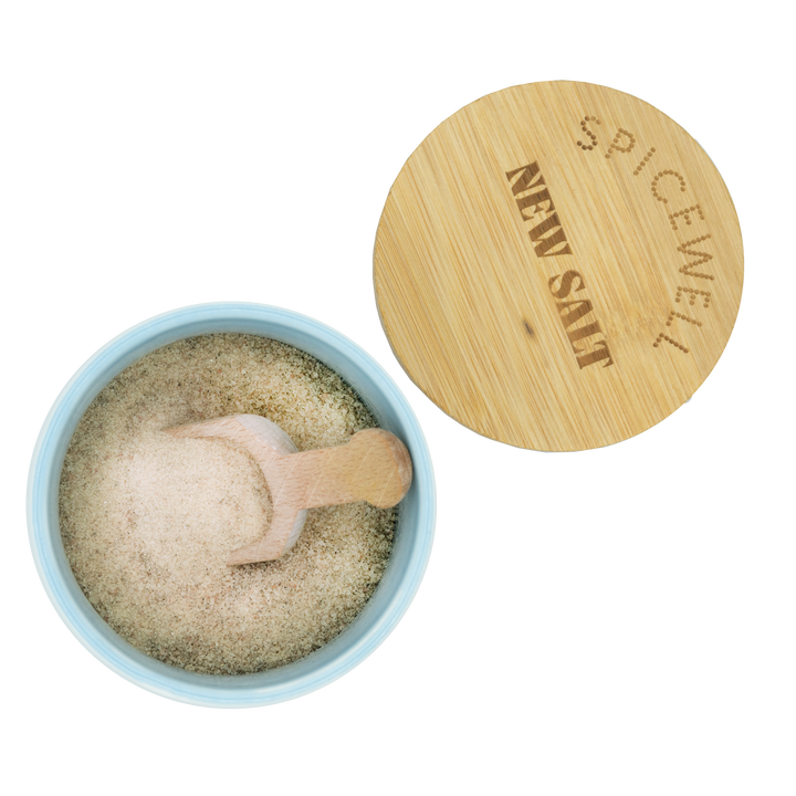 Spring Reset: New Salt & New Pepper Ceramic Cellar Set + Refill Pouch Bundle by Spicewell