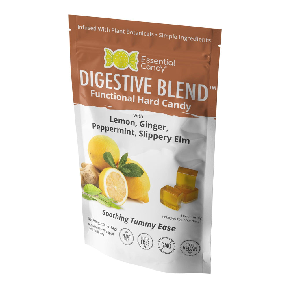 Digestive Blend Functional Hard Candy with Lemon, Ginger, Peppermint, Slippery Elm - Essential Candy