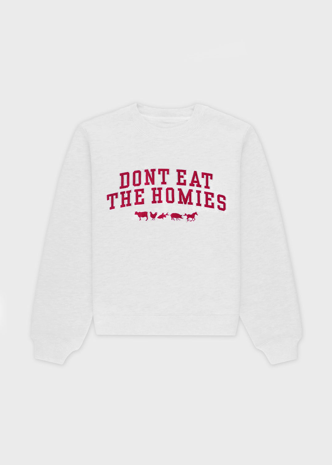 HEATHER VARSITY CREWNECK by Don't Eat The Homies