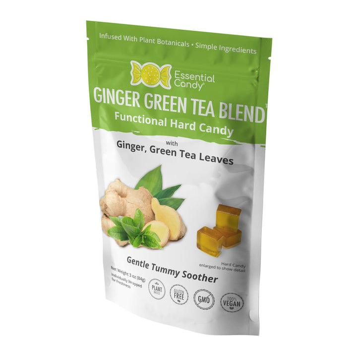 Ginger Green Tea Blend Functional Hard Candy - Essential Candy