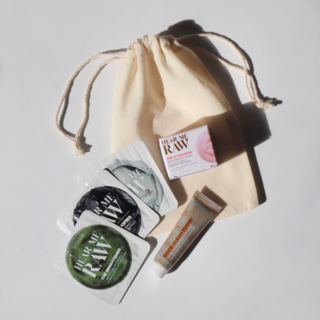 Facial On The Go 5-Piece Skincare Set- Hear Me Raw