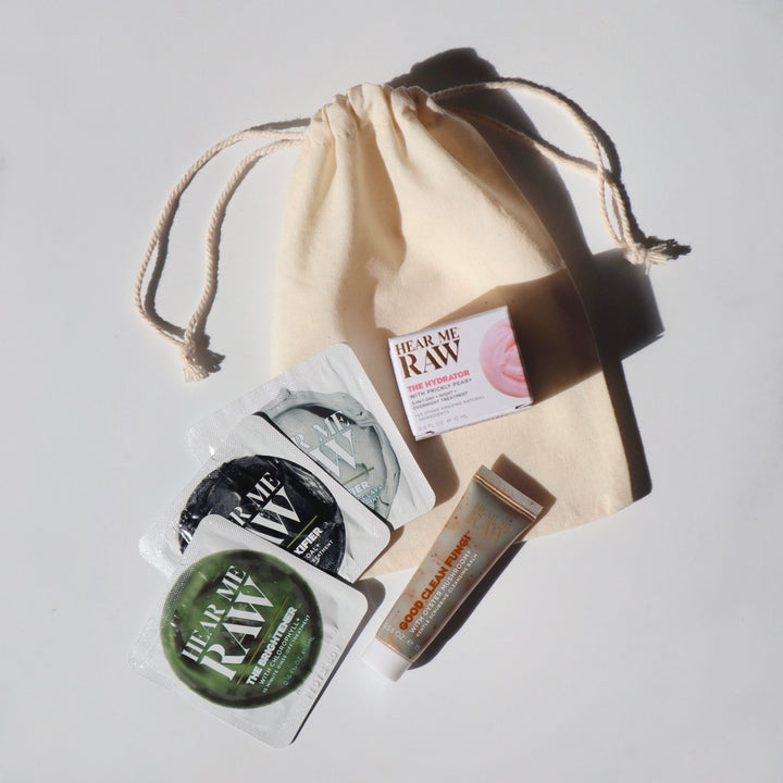 Facial On The Go 5-Piece Skincare Set- Hear Me Raw