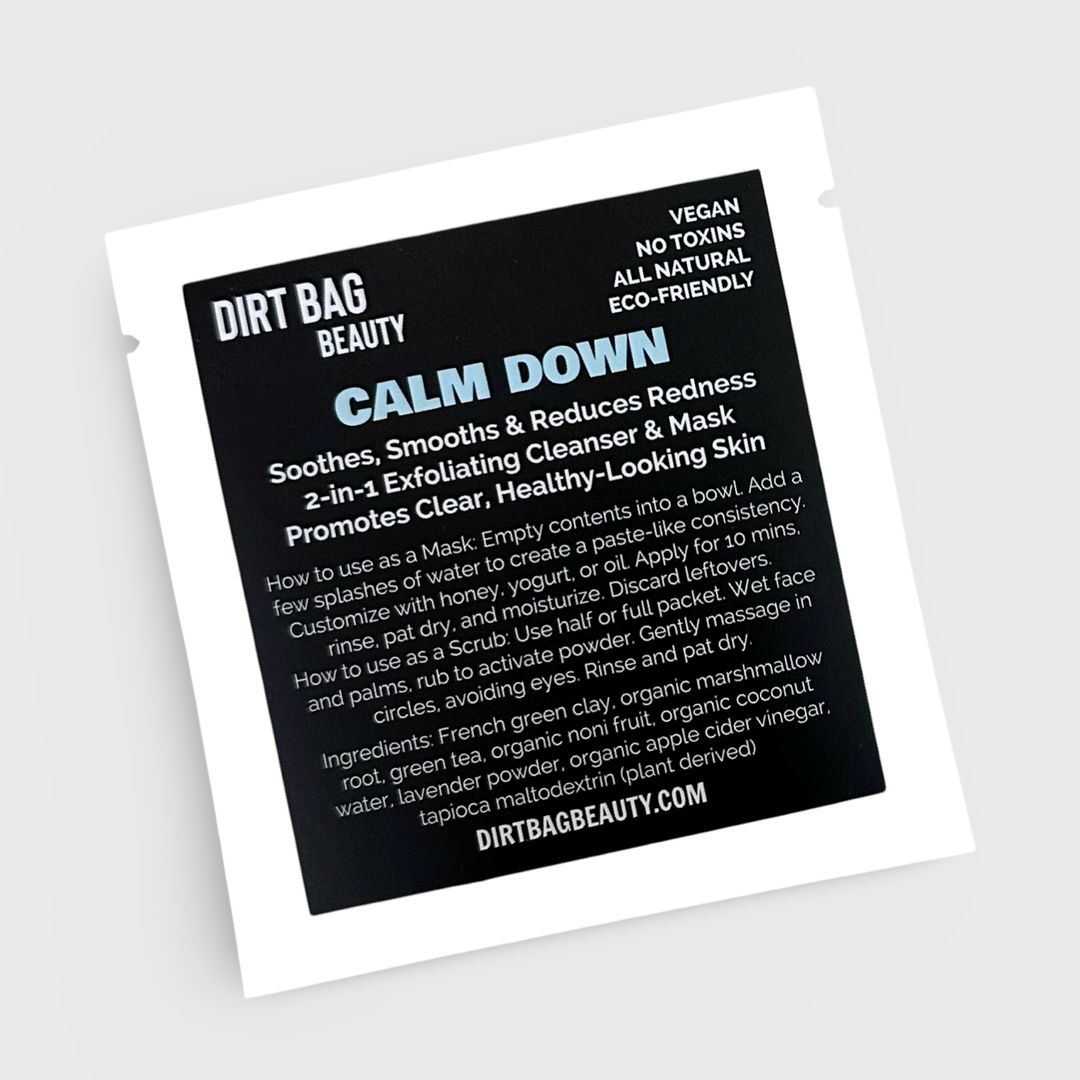 NEW! Single-use 2-in-1 Powder Vegan Cleanser & Mask by DIRT BAG® BEAUTY