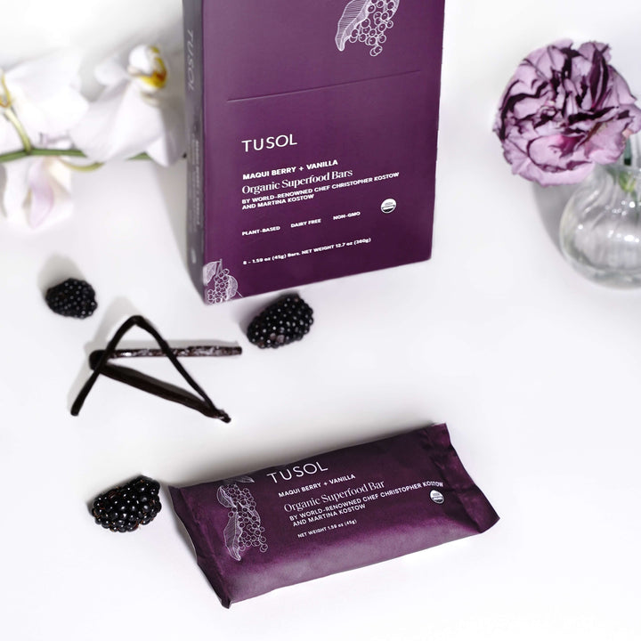 Maqui Berry + Vanilla Superfood Bar (24 Pack) by TUSOL Wellness