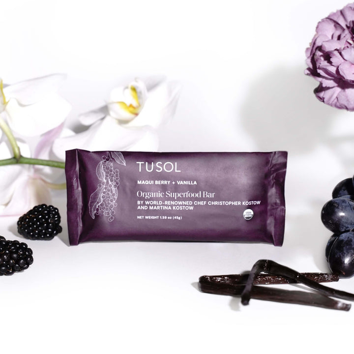 Maqui Berry + Vanilla Superfood Bar (24 Pack) by TUSOL Wellness