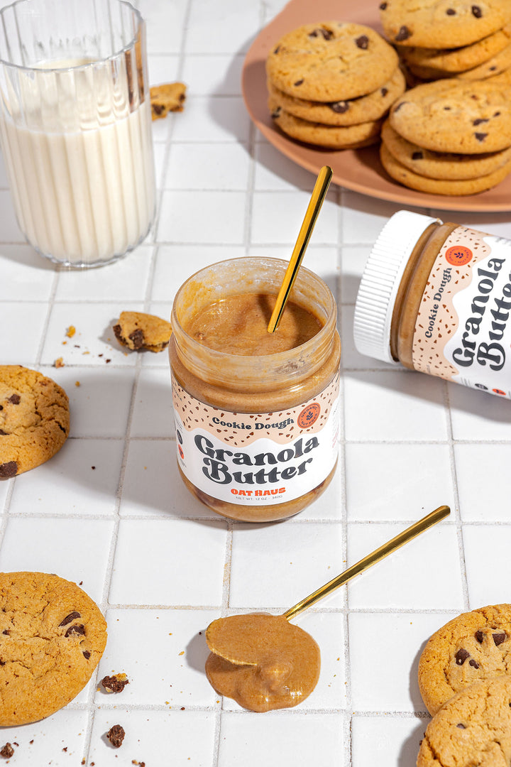 Spoon with Cookie Dough Granola Butter