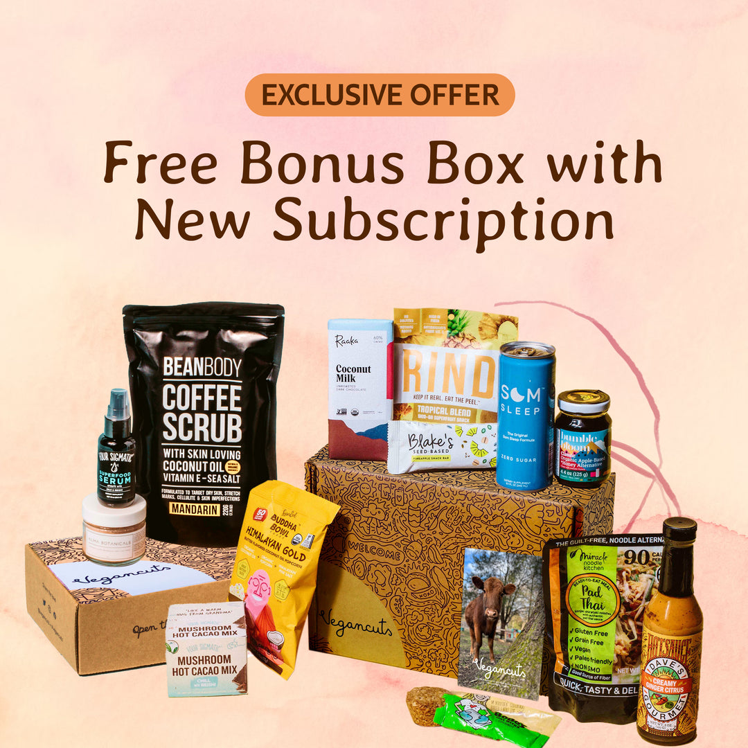 Vegancuts Snack Box Subscription - 10+ Vegan Snacks, Meal Items, & Beverages Each Month!
