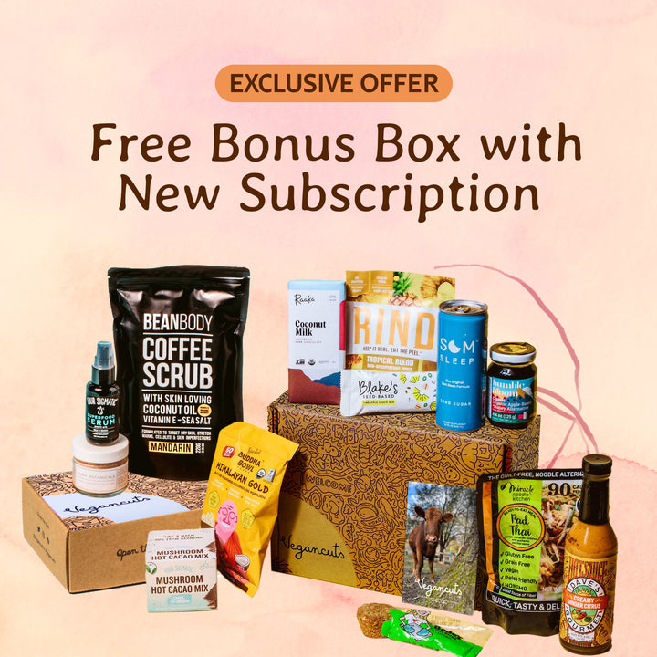 Vegancuts Snack and Beauty Subscription Box Bundle - Enjoy a $10 Discount!