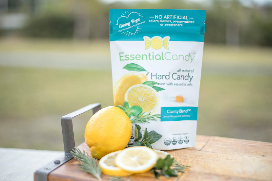 Clarity Blend Functional Hard Candy with Lemon, Lime, Peppermint, Lavender , Nettle Leaf - Essential Candy