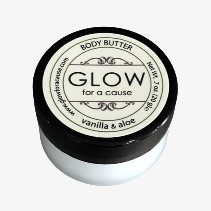 glow for a cause vanilla aloe body butter