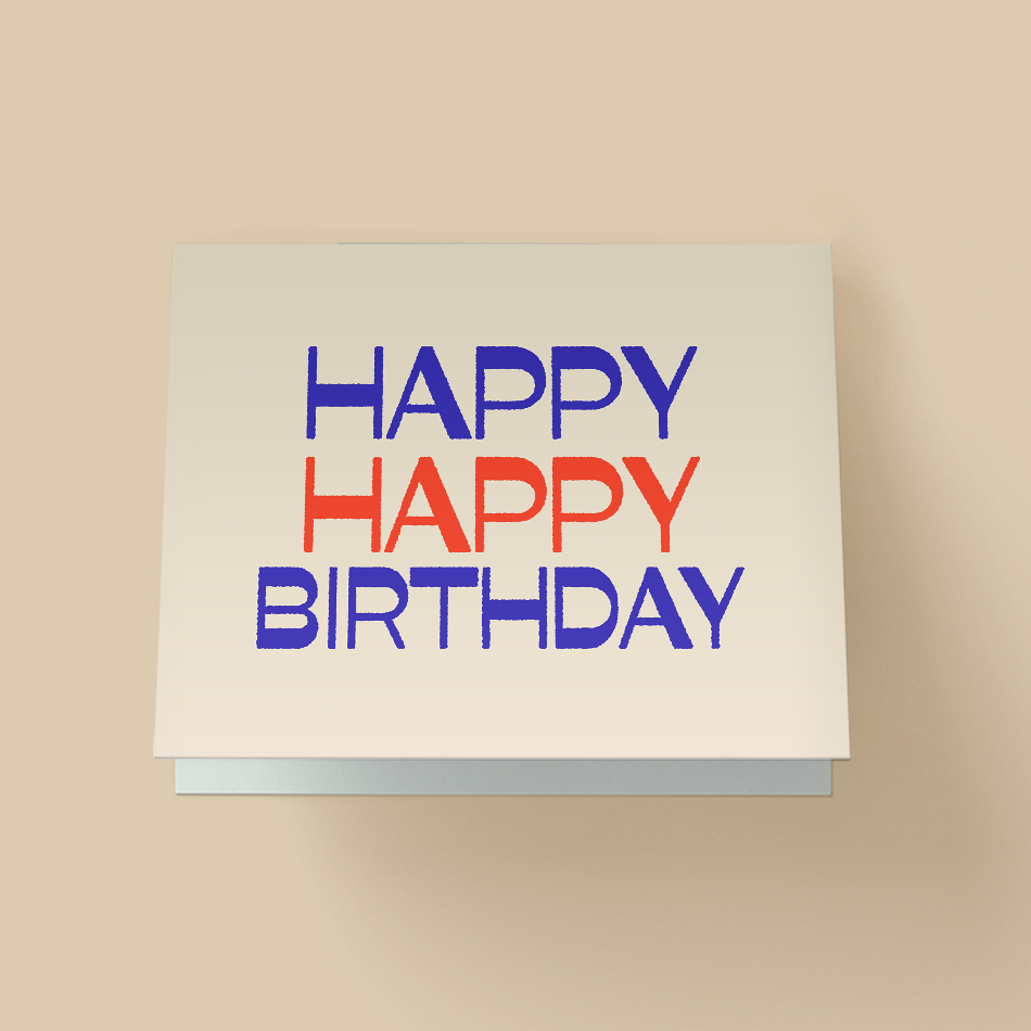 Happy Happy Birthday Card