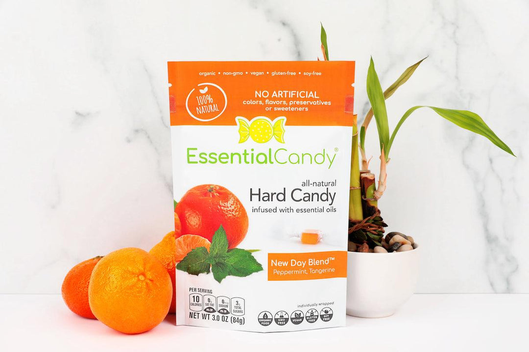 New Day Blend Functional Hard Candy - Peppermint Tangerine - Essential Candy