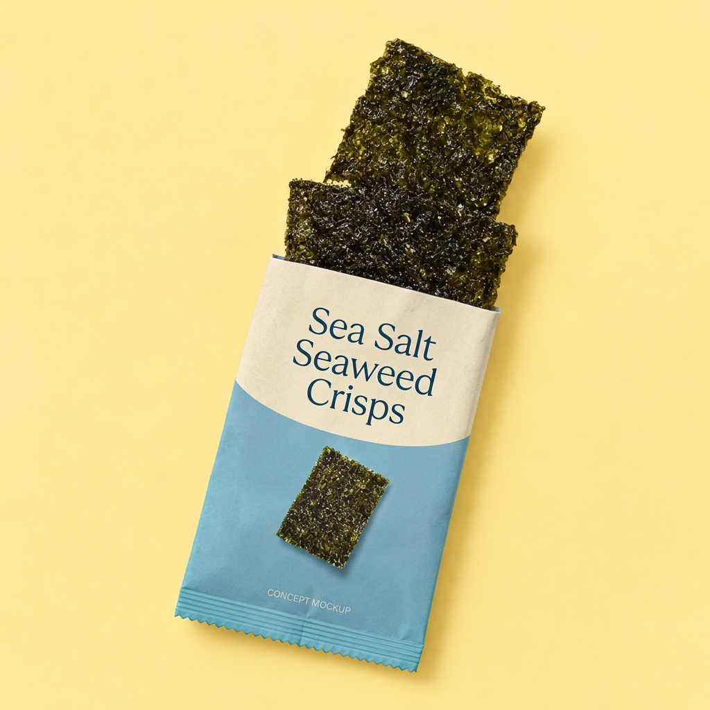 Sea Salt Seaweed Crisps mockup