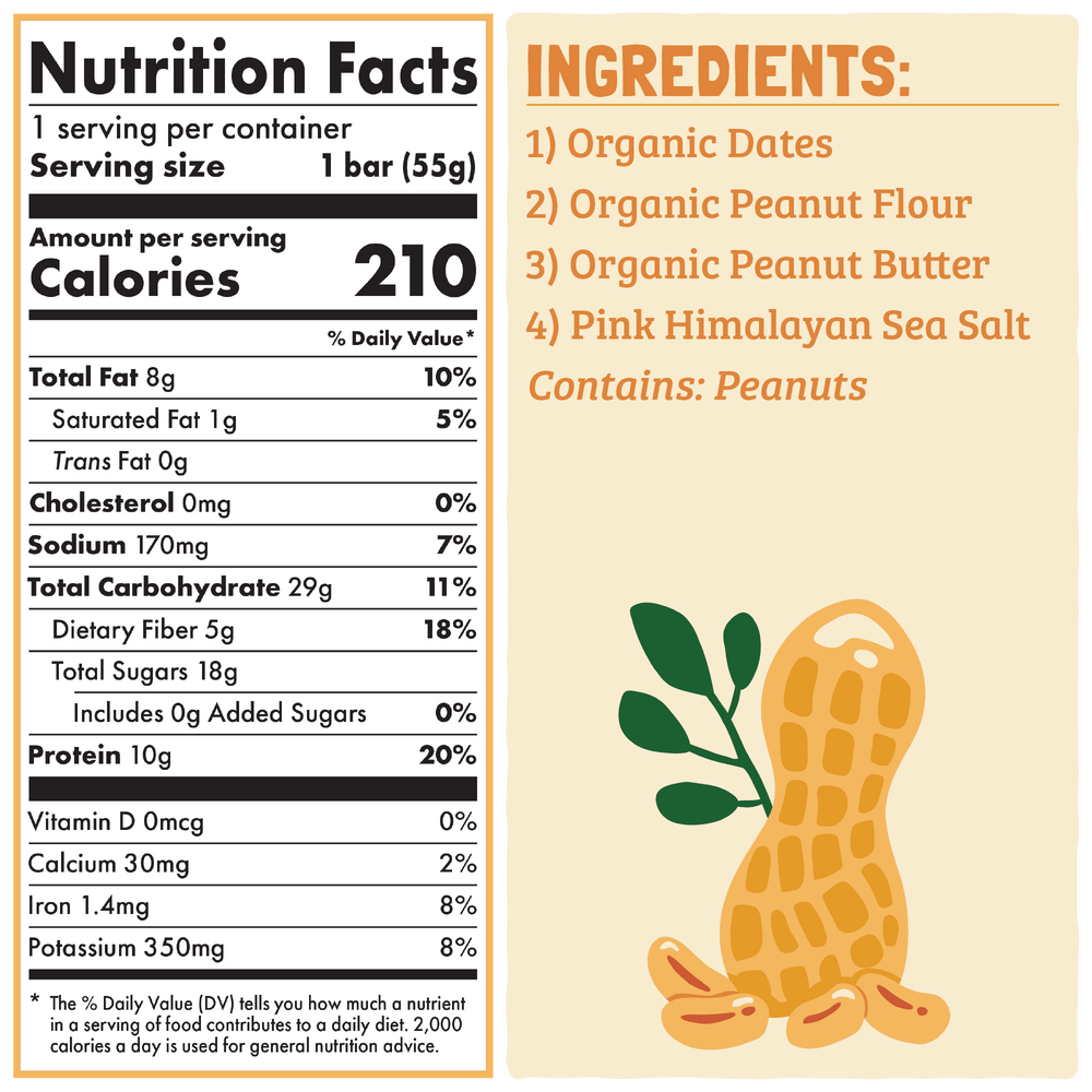 Skout Organic Peanut Butter Protein Bar Organic Protein Bar Skout Organic 