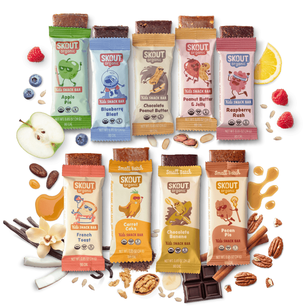 Skout Organic Small Batch Kids Bar Variety Pack - 36 Pack Organic Kids Bars Skout Organic 