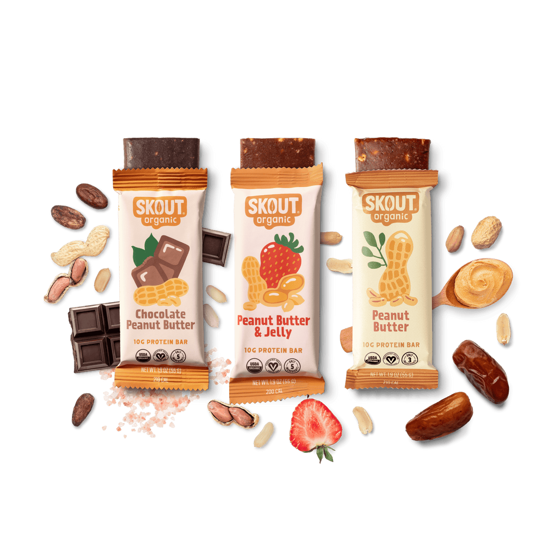Skout Organic Peanut Butter Protein Bar Bundle - 15 Pack Organic Protein Bar Skout Organic 
