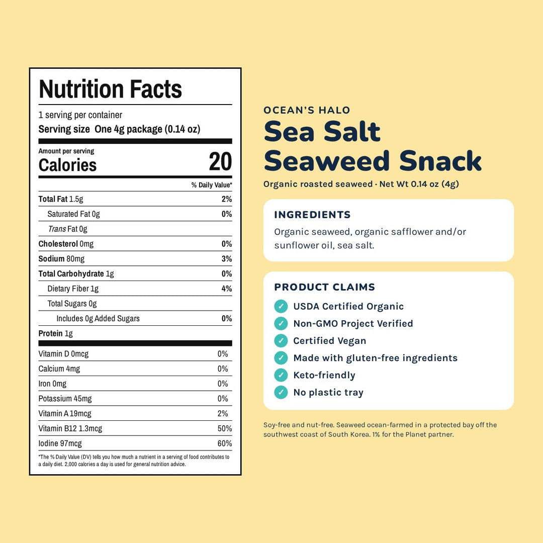 Ocean’s Halo Organic Seaweed Snack – Sea Salt