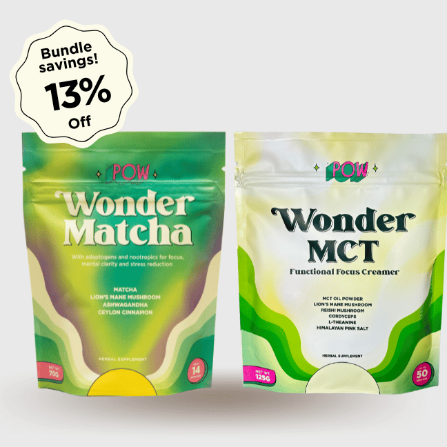 Best Seller Bundle: Wonder Matcha + Wonder MCT Focus Creamer (Save 13%) by Pow