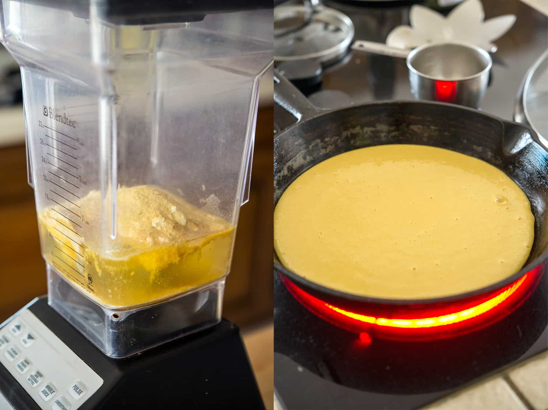 Making Chickpea Omelette