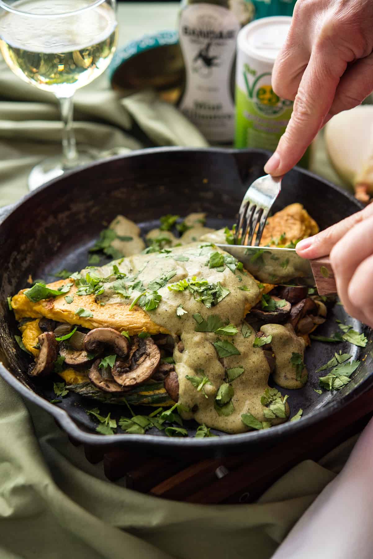 Asparagus Mushroom Omelette