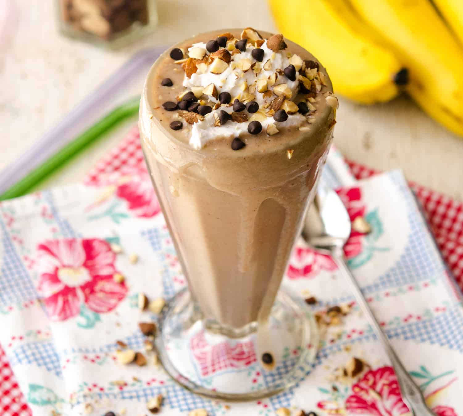 Chocolate Covered Banana Milkshake Recipe | Vegancuts